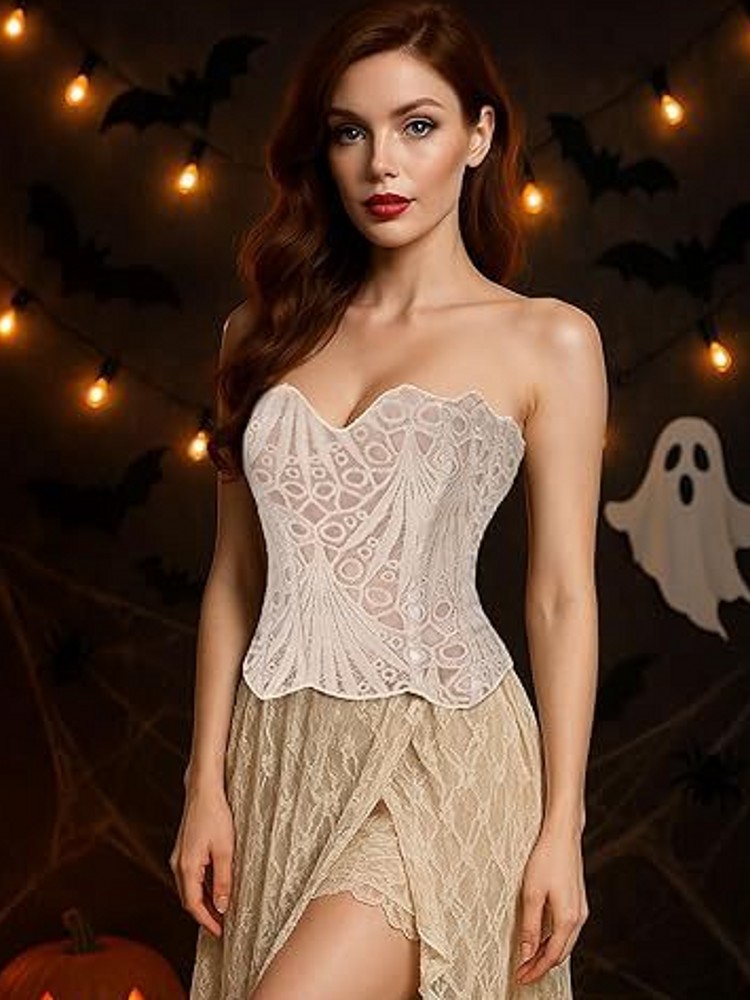 Cami Top Lace - レース女性用コルセットトップ、レディースキャミソール、ナイトクラブ用ショートチェストバインダー、セクシーキャミソール、女性用ランジェリー、チューブブラ、デバルデール、2026年新作