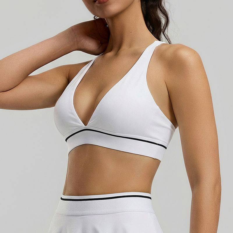 Sports Bra High Impact - ファッションアメリカンスタイルヨガブラジャー女性用セクシースキニーレーサーバックワークアウトブラデイリーフィットネス多用途ハイインパクトスポーツブラ