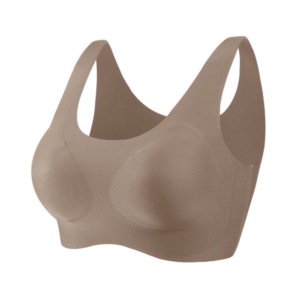 Bralette Wireless Soft - ソフトフィットワイヤレスブラ プッシュアップ耐衝撃シームレスブラレット ギャザーブラジャー 下着 スポーツブラ ヨガ