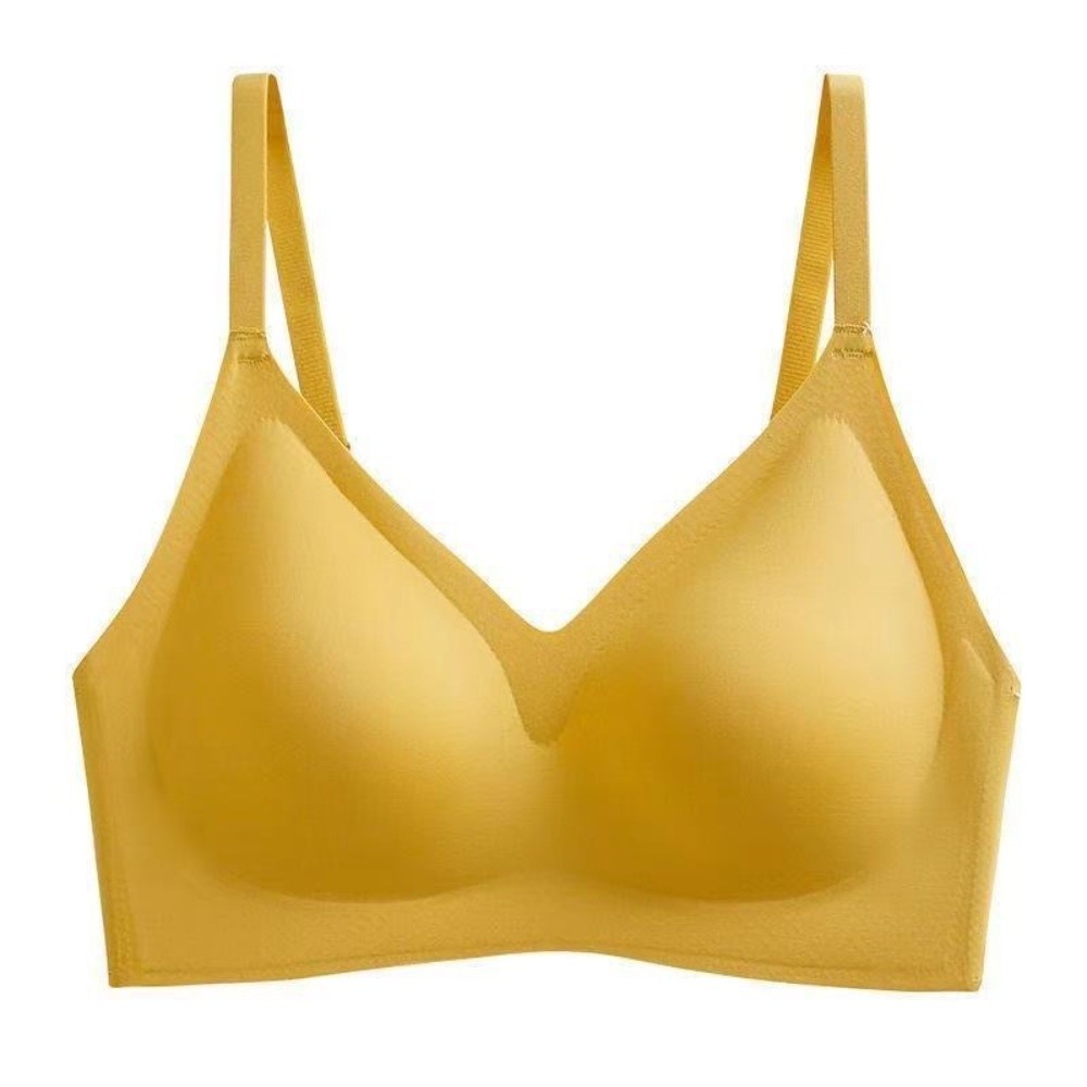 Bralette Wireless Soft - 快適なプッシュアップワイヤレスブラ、バストアップ効果のあるランジェリー、ラテックスパッド入りブラレット、ソフトサポートシームレススポーツブラ、ヨガ用