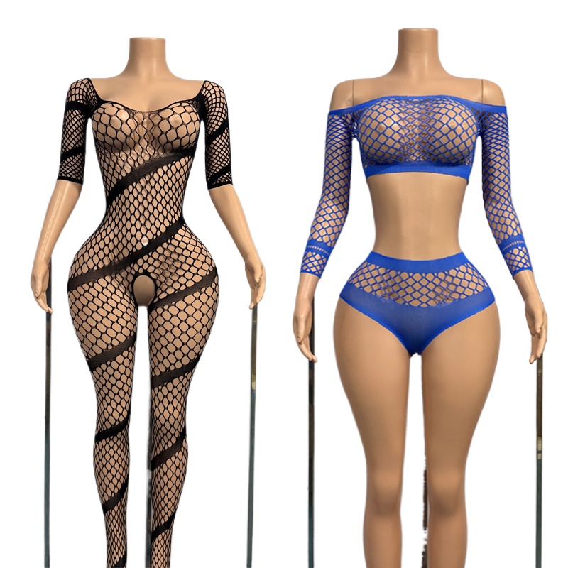 Babydoll Chemise Night - プラスサイズ ボディスーツ ホローアウト ランジェリー シュミーズ シースルー