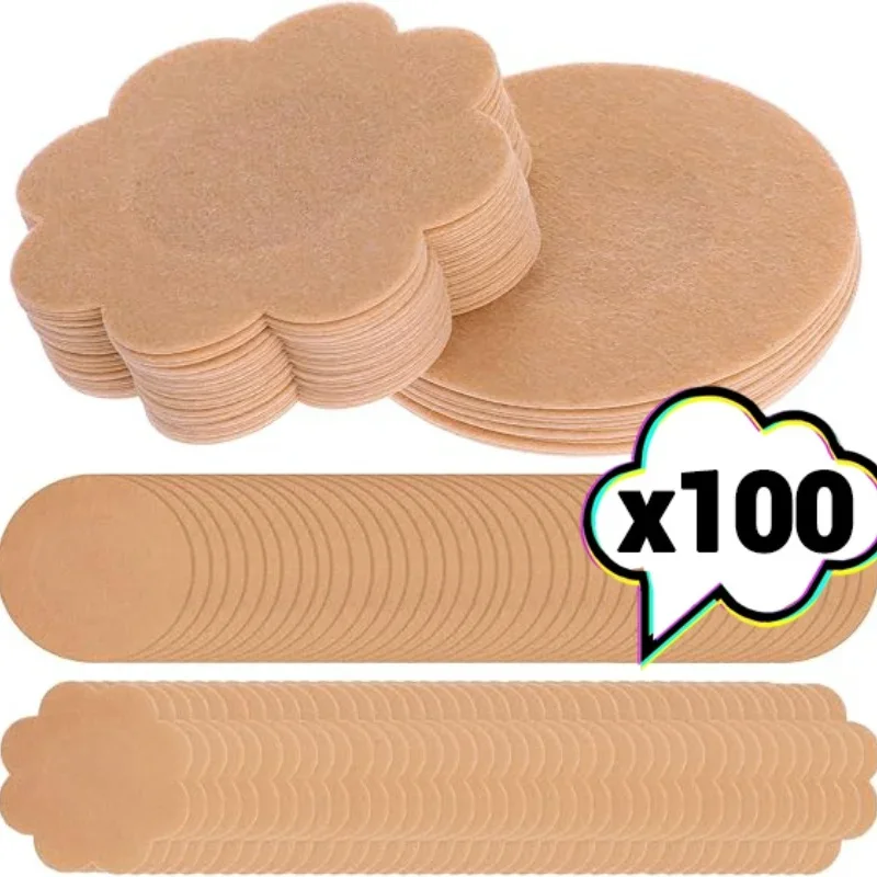 Silicone Bra Adhesive - 10/100 個女性乳首カバー自己粘着リフトアップ胸花びら女性見えないブラジャー粘着胸乳首シールドパッドブラジャーアクセサリー