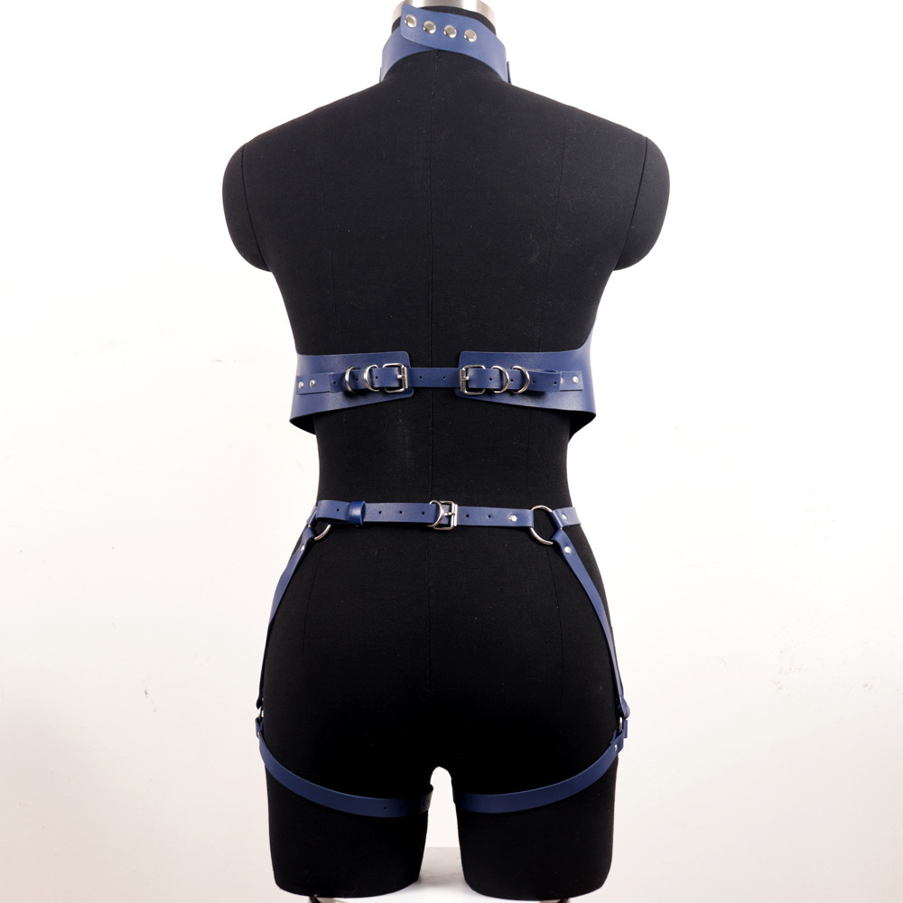 女性レザーハーネスセットセクシーなランジェリーボディボンデー - Garter Belt Set のレビューと価格