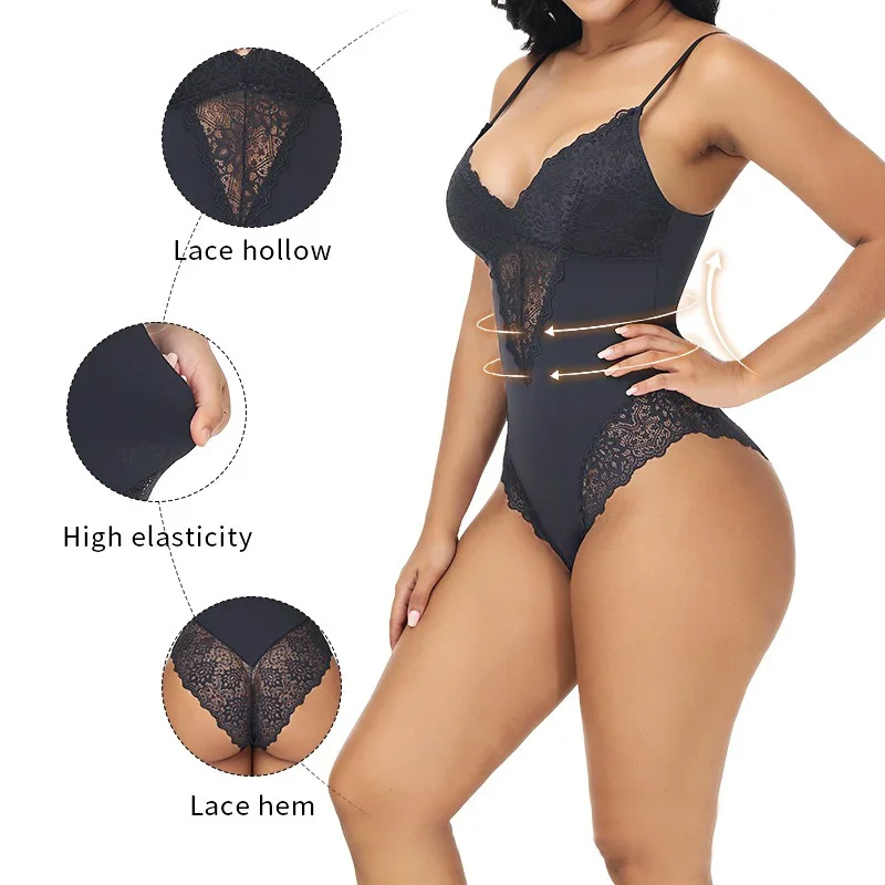 GUUDIA レースボディスーツ V ネックレースバットボデ - Shapewear Bodysuit Firm のレビューと価格