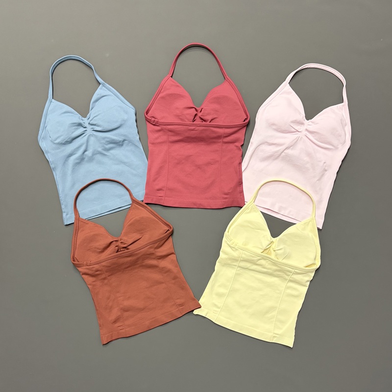 ジム女性用スポーツタンクトップ シームレス ホルターストラッ - Sports Bra High Impact のレビューと価格