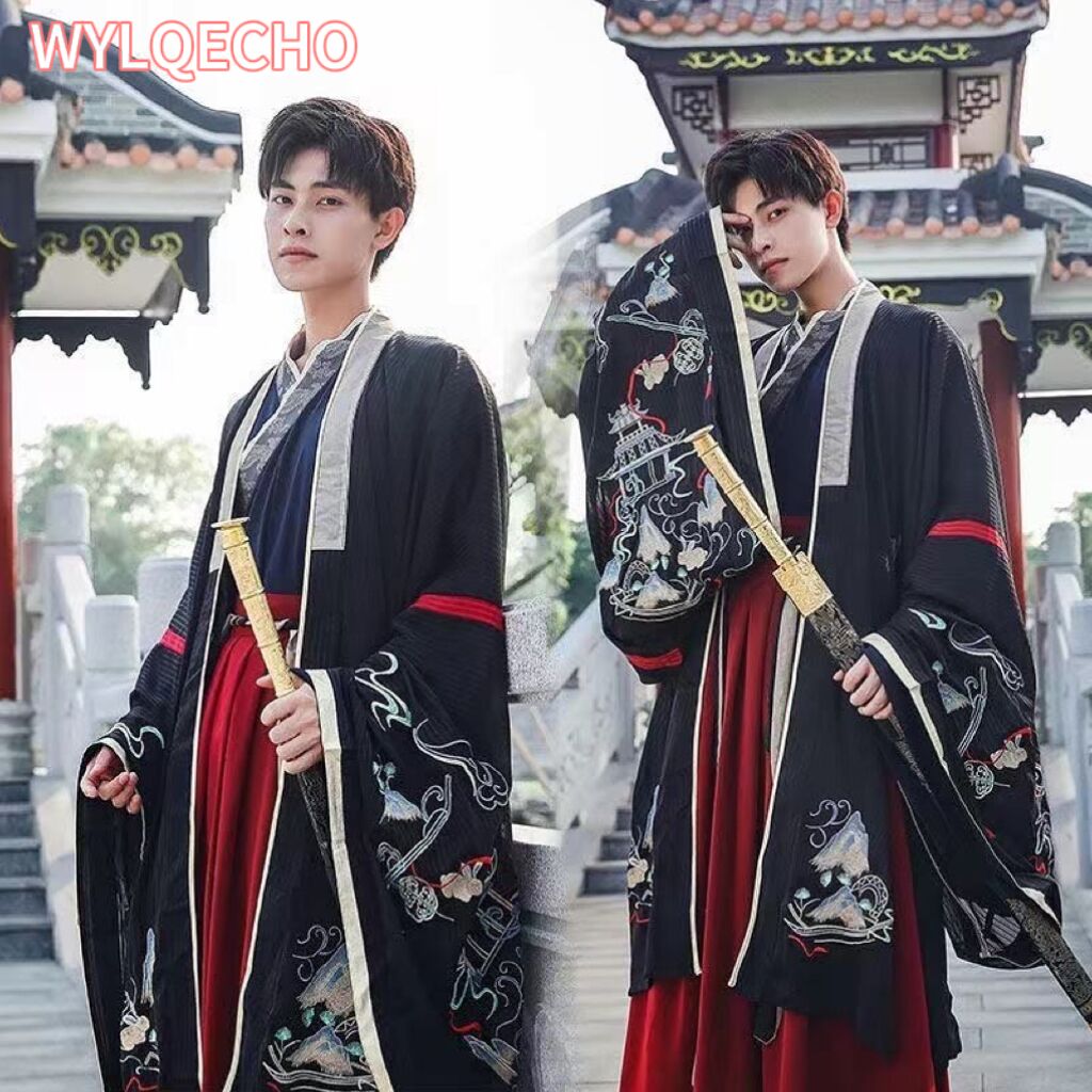 中国のシルクローブ古代騎士韓服男性女性成人着物剣士韓服伝統的 - Robe Silk Women のレビューと価格