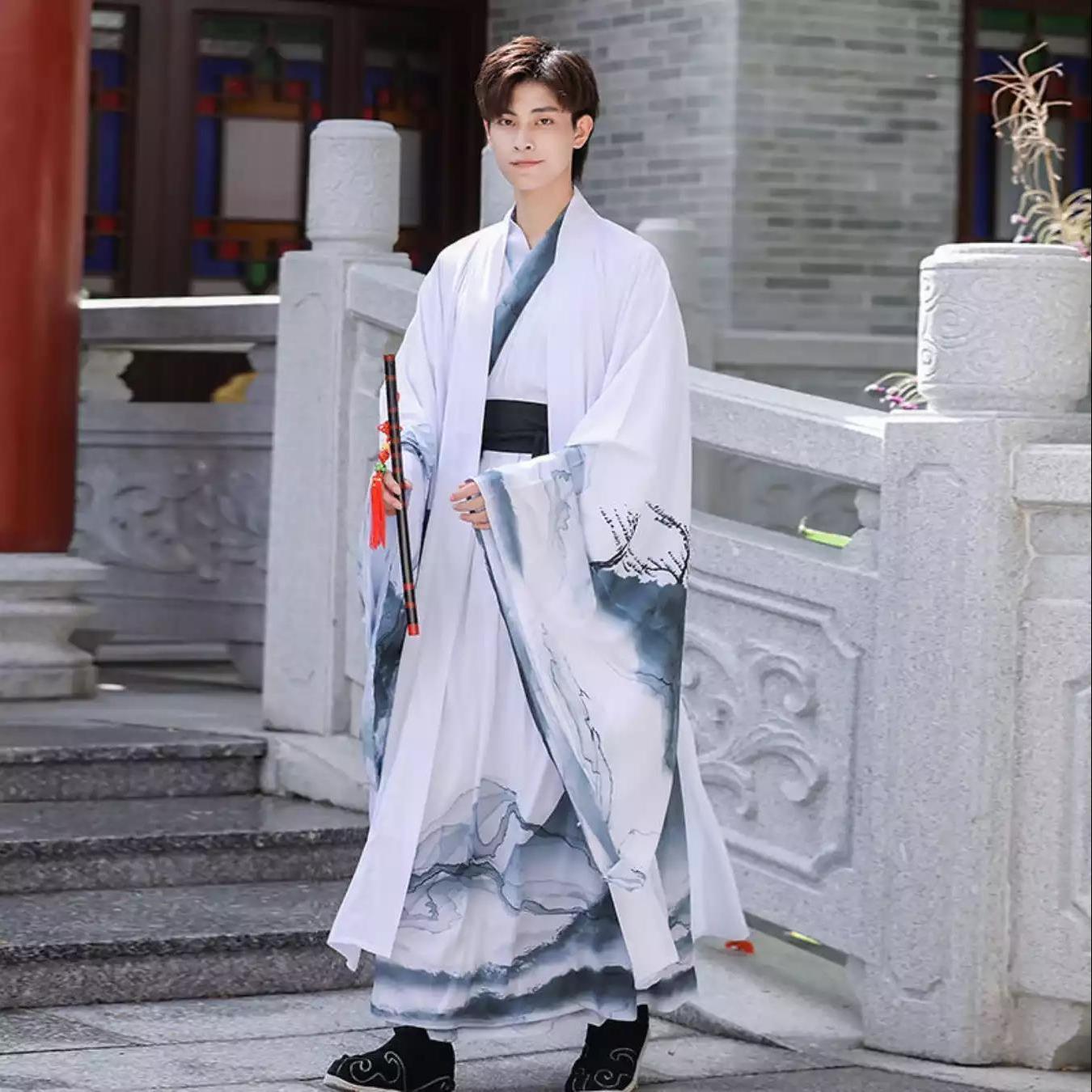 中国のシルクローブ古代騎士韓服男性女性成人着物剣士韓服伝統的 - Robe Silk Women のレビューと価格