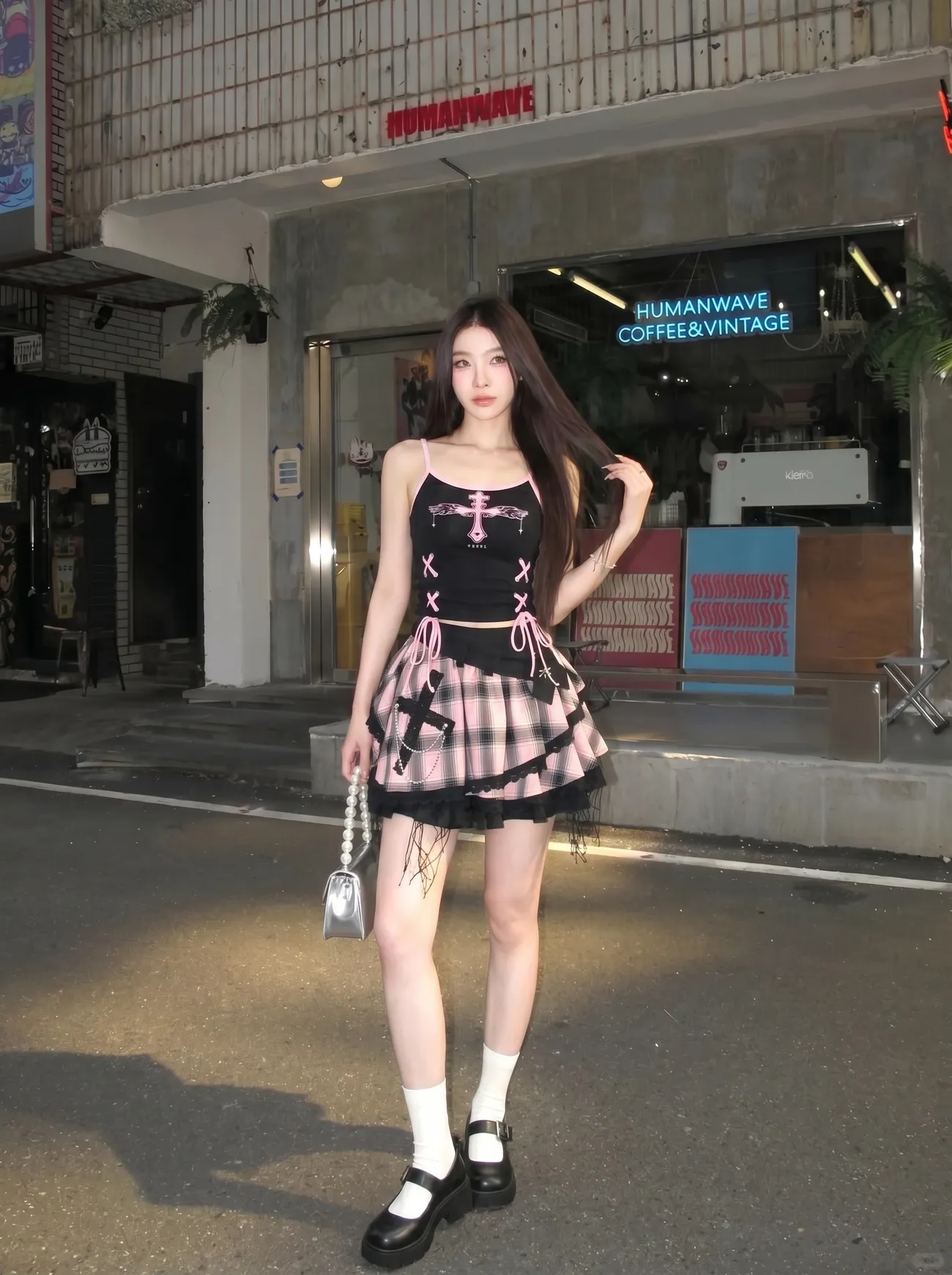ヴィンテージY2Kダークスウィートスカートセット レディース - Cami Top Lace のレビューと価格