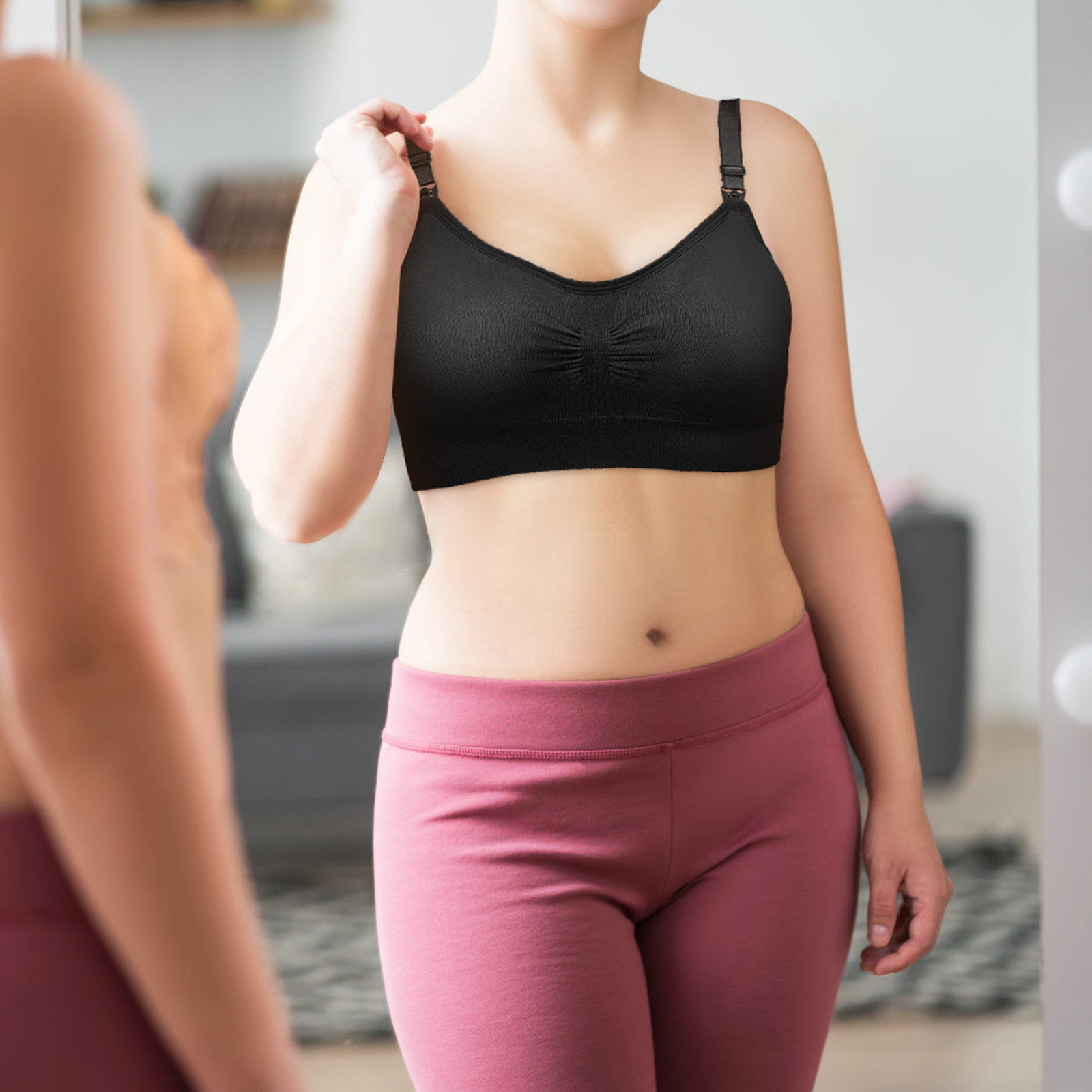 女性用授乳ブラジャー 3 個セット ポンピングコットン 授乳 - Nursing Bra Sleep のレビューと価格
