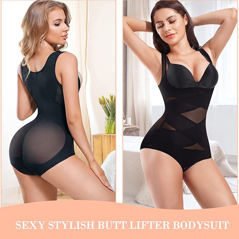 女性用ボディシェイパー、おなかコントロール、お尻リフト、シェ - Shapewear Bodysuit Firm のレビューと価格