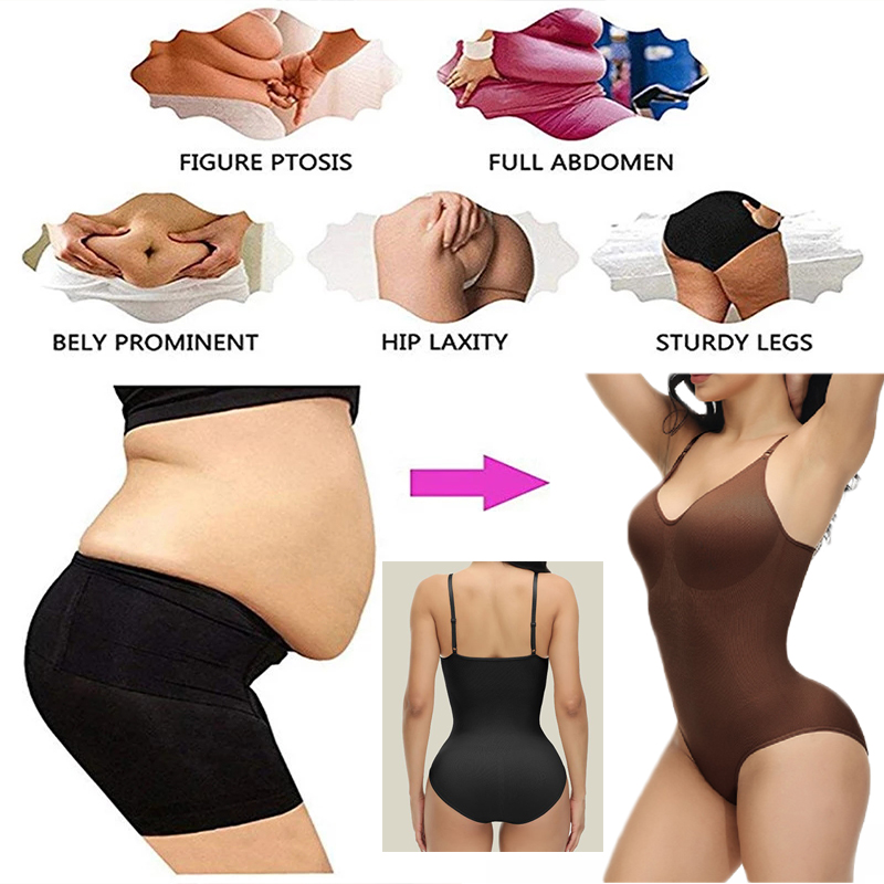 GUUDIA V ネックスパゲッティストラップボディスーツ圧 - Shapewear Bodysuit Firm のレビューと価格