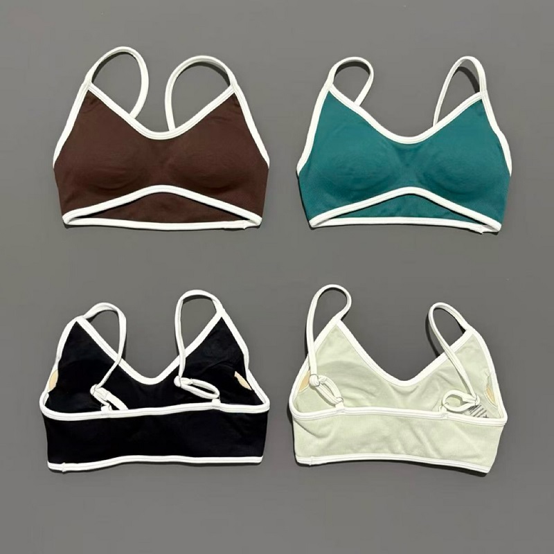 女性スポーツブラ調節可能な高サポートジム服ピラティスヨガトッ - Push Up Bra Padded のレビューと価格