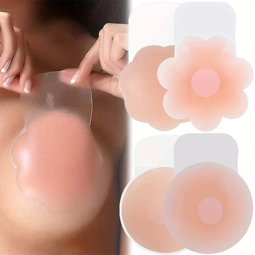 女性のためのシリコン乳首カバー,目に見えないステッカー,パッ - Push Up Bra Padded のレビューと価格