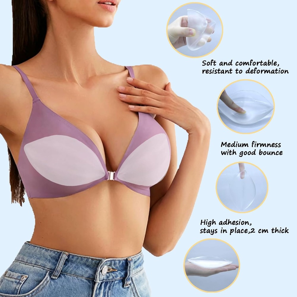 粘着式シリコンブラパッド - 取り外し可能なプッシュアップパ - Push Up Bra Padded のレビューと価格