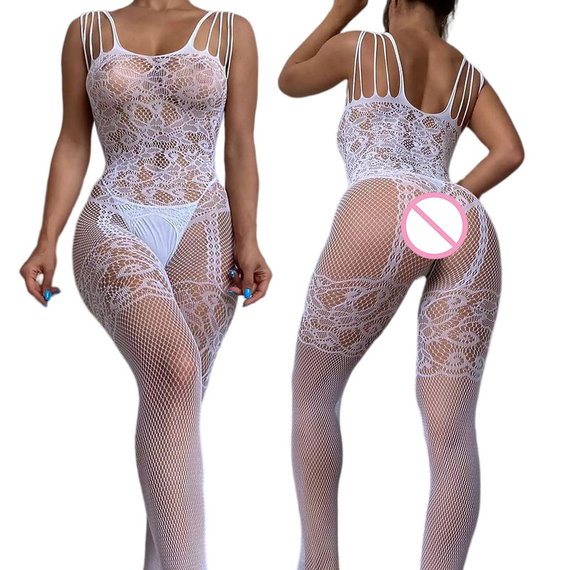 女性用セクシーランジェリー、透明フルボディストッキング、ワン - Bodystocking Fishnet のレビューと価格