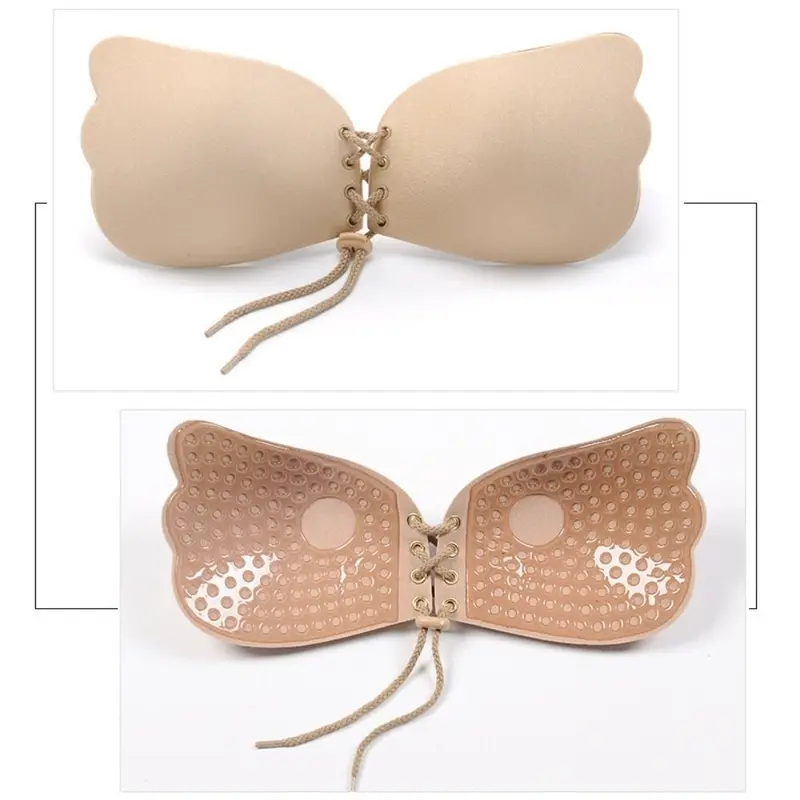 快適なシームレス粘着ブラ、薄型シリコンストラップレスブラ、目 - Silicone Bra Adhesive のレビューと価格