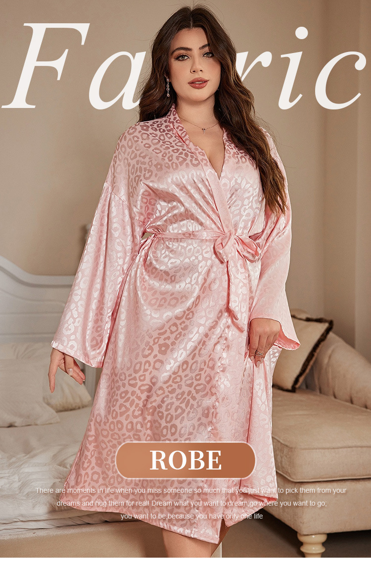 プラスサイズのローブパジャマ女性寝間着ナイトガウンセクシーな - Robe Silk Women のレビューと価格