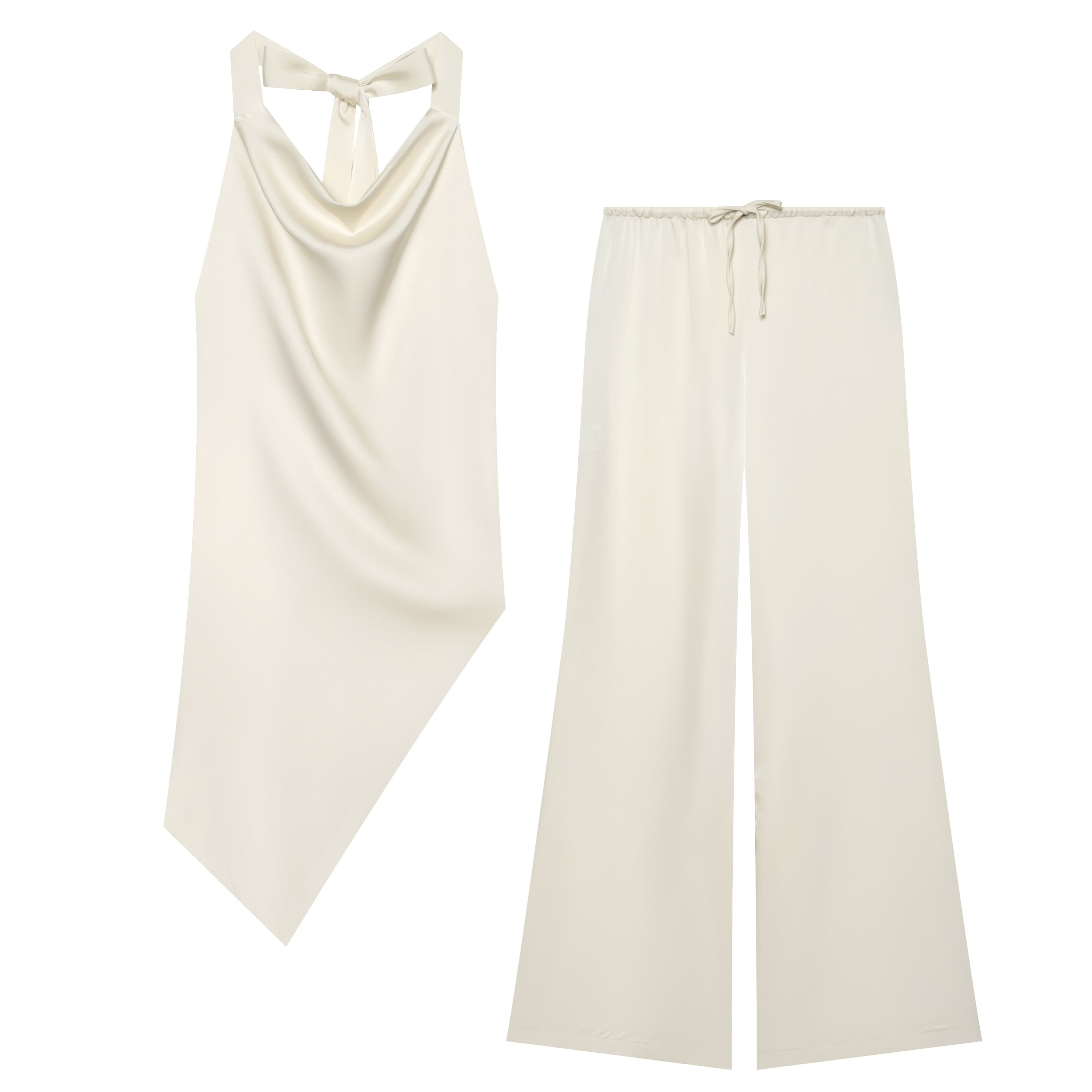 BSAY 2026 レディース サテン ツーピース セットア - Cami Top Lace のレビューと価格