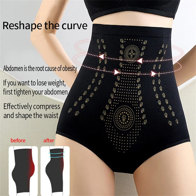 女性用ハイウエストシームレスお腹引き締めショーツ、フラットベ - Seamless Underwear Women のレビューと価格