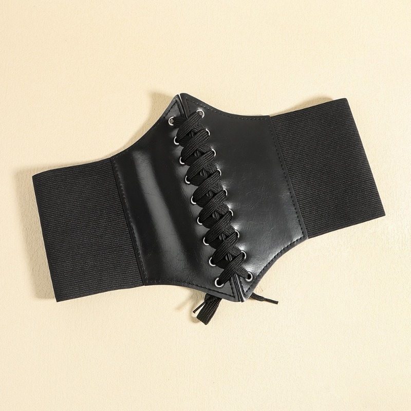 ファッションコルセットワイドベルトフェイクレザー痩身ボディシ - Corset Waist Cinch のレビューと価格
