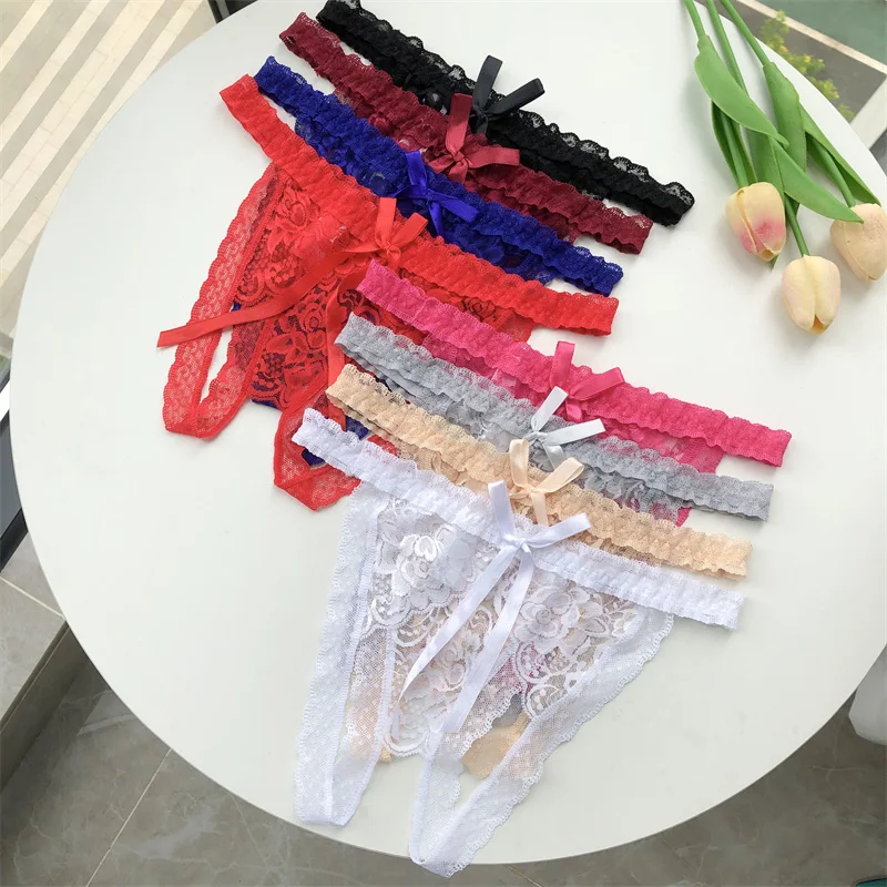 通気性のあるレースの下着,女性のためのセクシーなパンティー, - Thong Bikini Women のレビューと価格