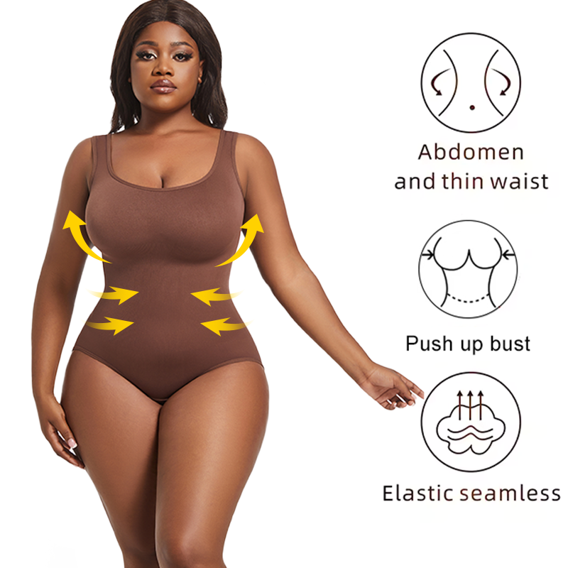 女性用プラスサイズ着圧キャミソール、お腹引き締めボディシェイ - Shapewear Bodysuit Firm のレビューと価格