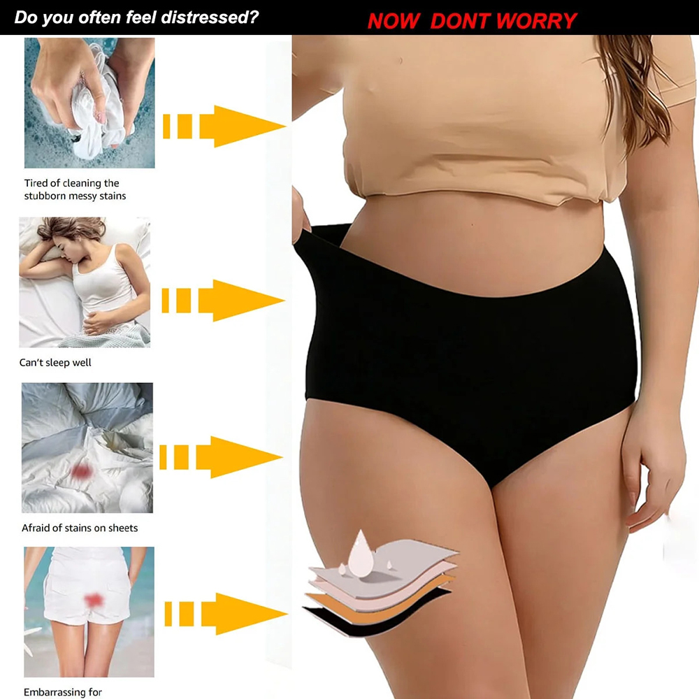 吸水性のある生理用ショーツ、漏れ防止生理用パンツ、コットン保 - Period Panty Absorbent のレビューと価格