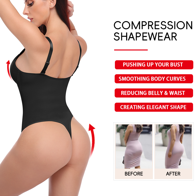 女性のためのセクシーなVネックコルセット,一体型ブラ,痩身下 - Shapewear Bodysuit Firm のレビューと価格