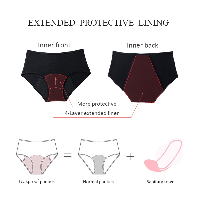 3 個ヘビーフロー月経パンティー 4 層女性期間生理下着 E - Period Panty Absorbent のレビューと価格
