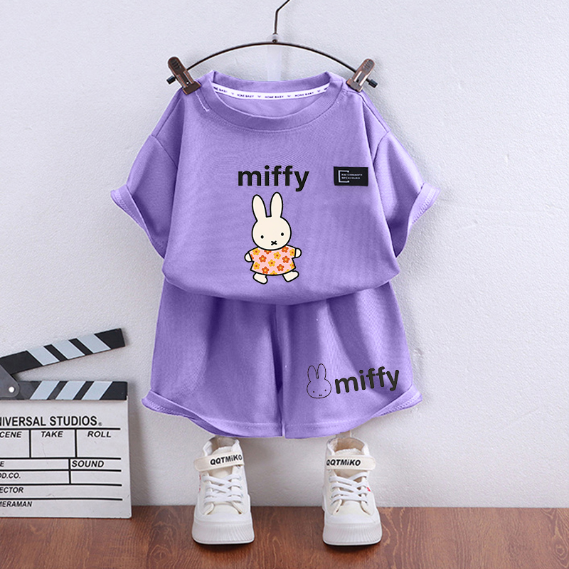 ミッフィーウサギキッズ半袖Tシャツカジュアルパンツ男の子女の - Boyshort Underwear のレビューと価格