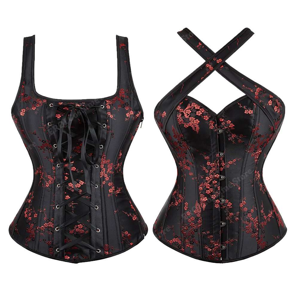 女性用ストラップ付きコルセット,フローラル,ジャカードビスチ - Corset Waist Cinch のレビューと価格