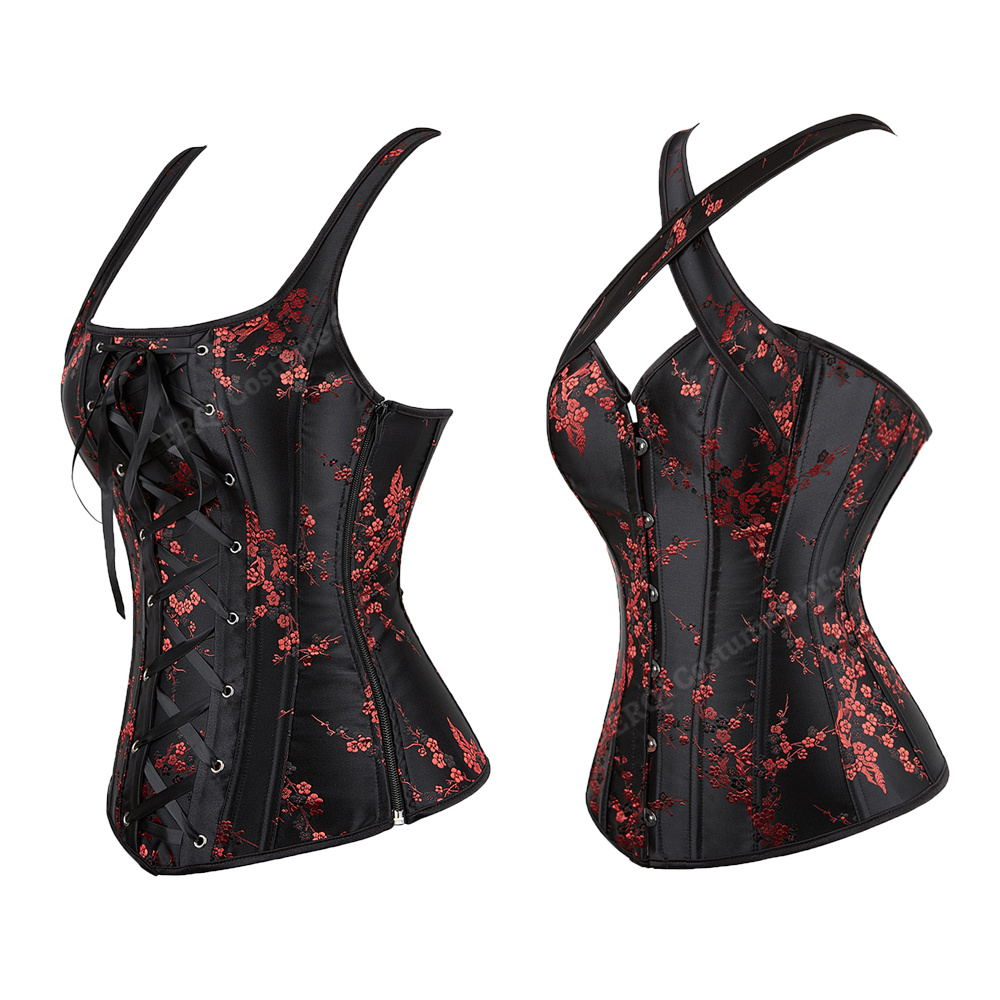 女性用ストラップ付きコルセット,フローラル,ジャカードビスチ - Corset Waist Cinch のレビューと価格