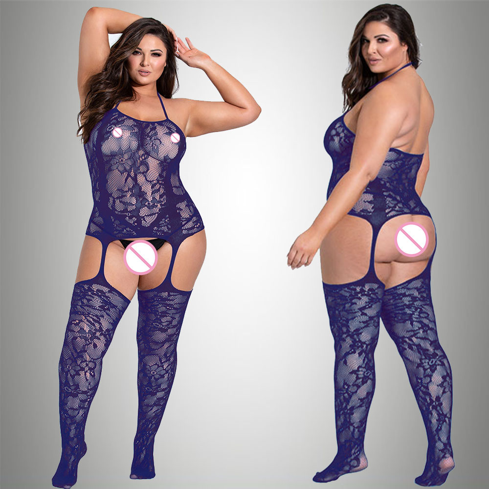 新しいプラスサイズのボディストッキング、女性用セクシーなフィ - Bodystocking Fishnet のレビューと価格
