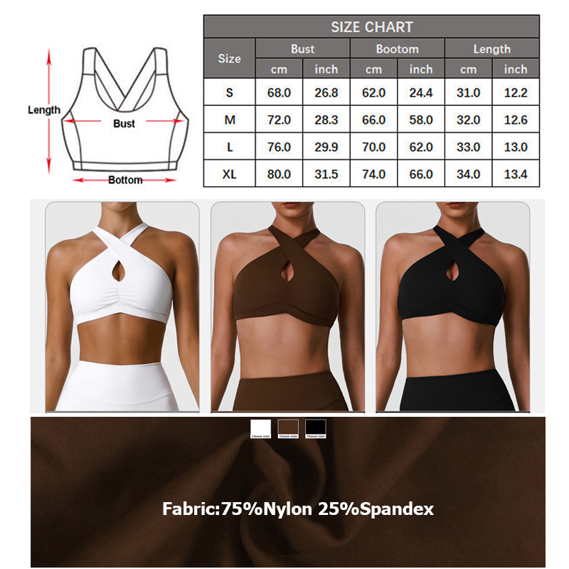 女性ソフトスポーツ下着無地高衝撃ジムヨガブラ通気性速乾フィッ - Sports Bra High Impact のレビューと価格