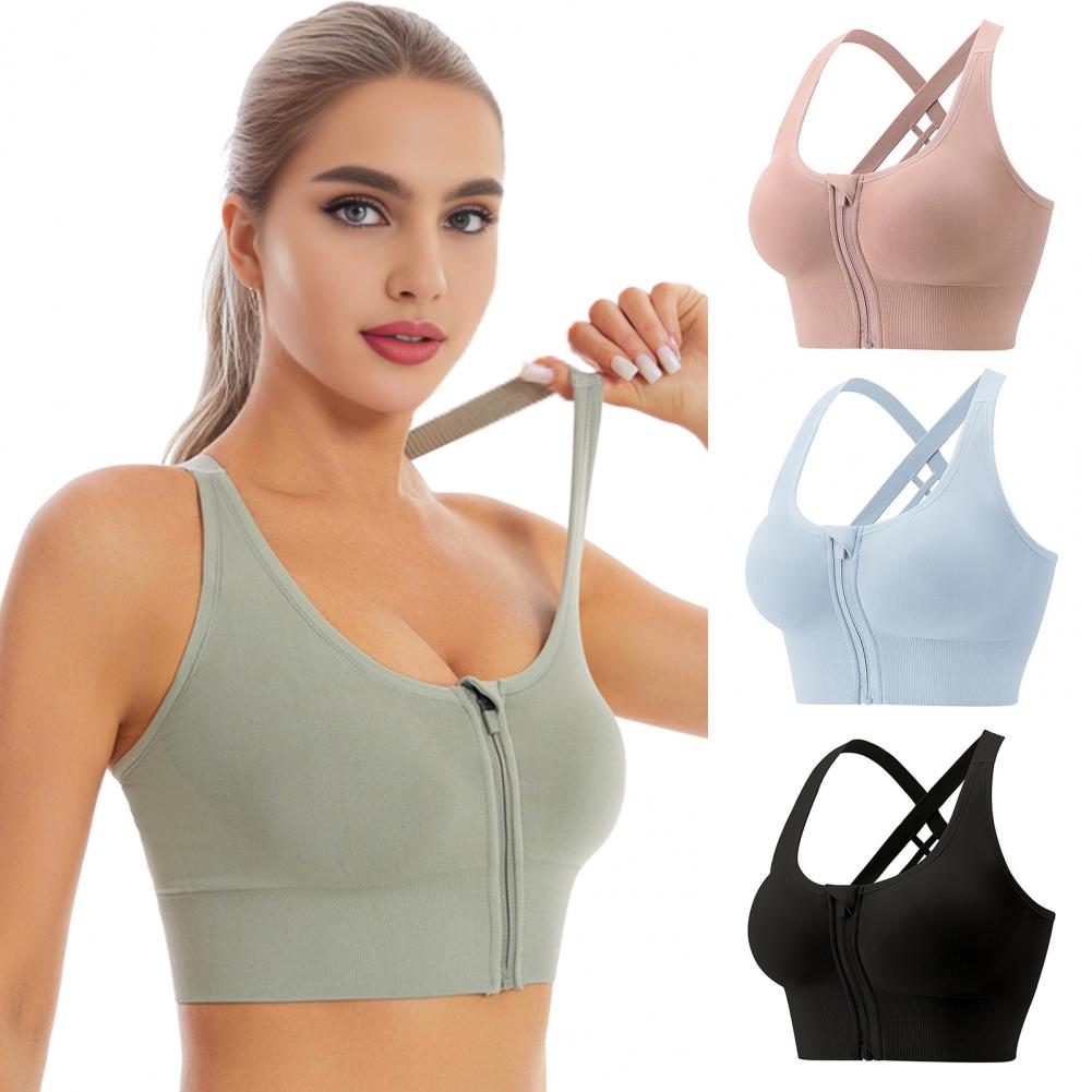 ジップフロントワイヤレススポーツブラ レーサーバック ハイイ - Sports Bra High Impact のレビューと価格