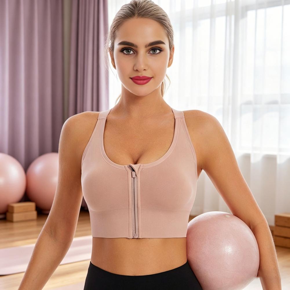 ジップフロントワイヤレススポーツブラ レーサーバック ハイイ - Sports Bra High Impact のレビューと価格