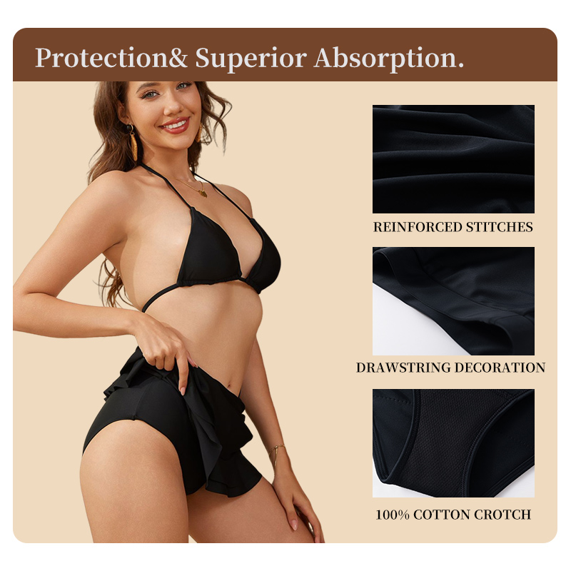 ドロップシッピング ティーン向け生理用スイムパンツスカート  - Period Panty Absorbent のレビューと価格