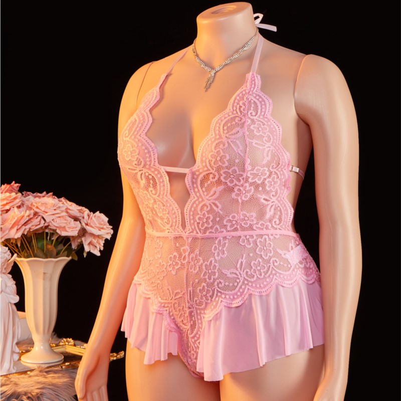 プラスサイズ 1XL-4XL テディ風セクシーランジェリー  - Lace Teddy Lingerie のレビューと価格