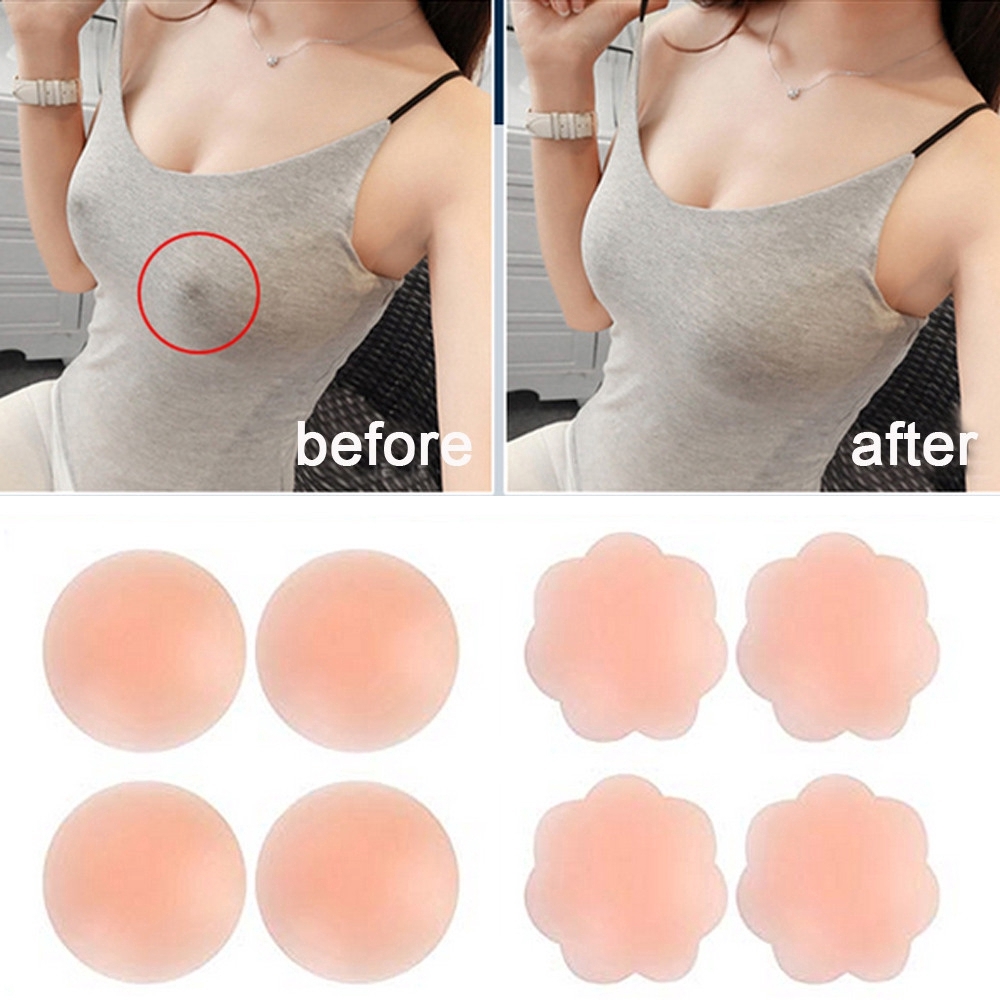 6/12個入り 目に見えない粘着式チェストパッド 再利用可能 - Nipple Cover Pasties のレビューと価格