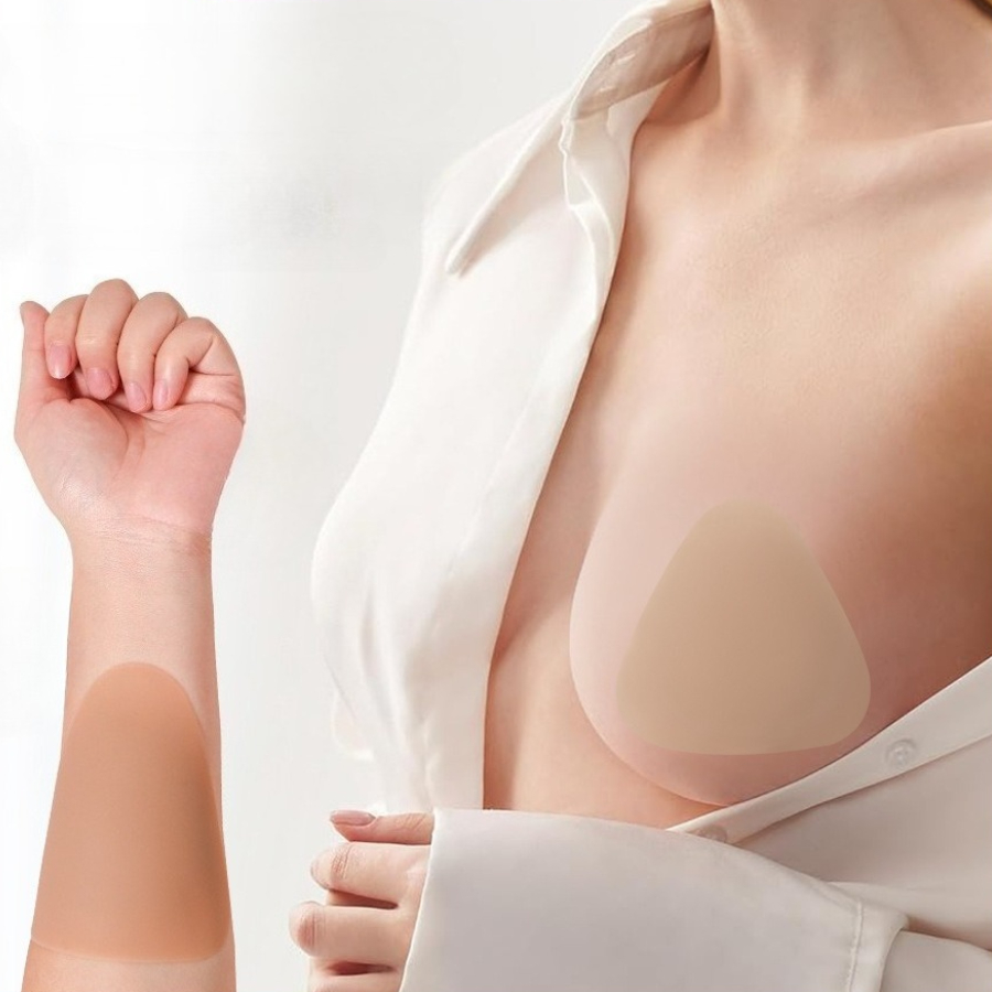2 個のシリコーンブラジャー三角胸パッド粘着プッシュアップ女 - Silicone Bra Adhesive のレビューと価格