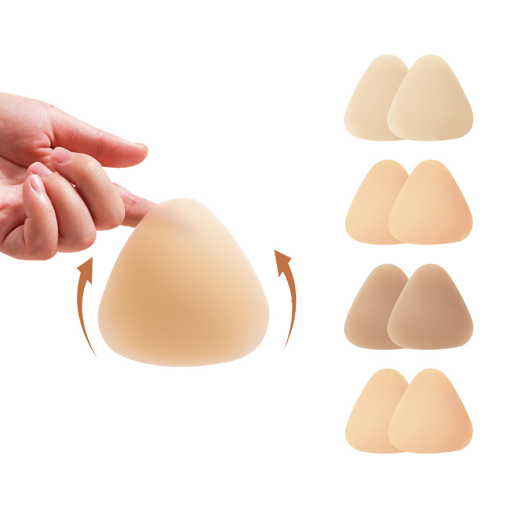 2 個のシリコーンブラジャー三角胸パッド粘着プッシュアップ女 - Silicone Bra Adhesive のレビューと価格