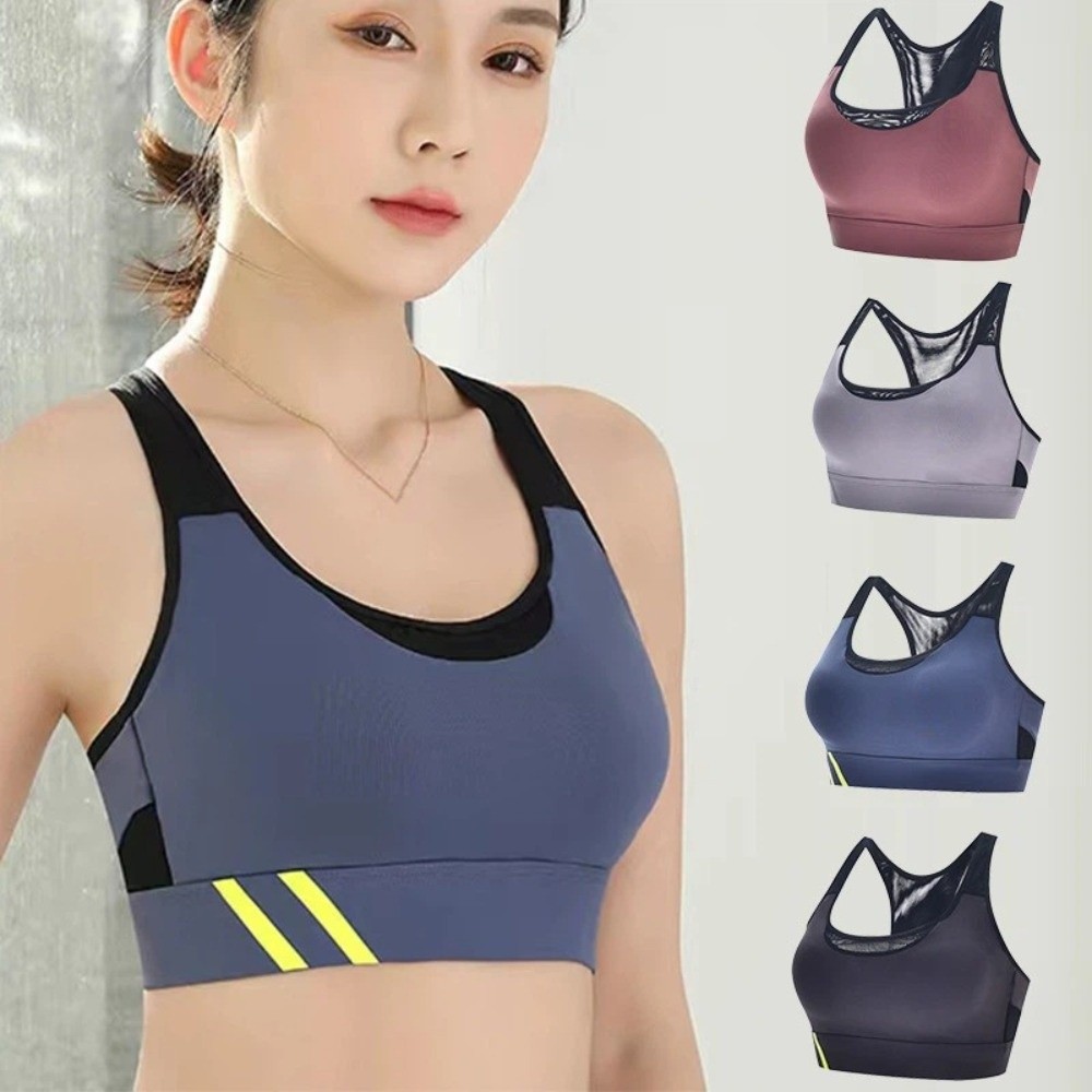 快適な耐衝撃性女性スポーツブラベスト高衝撃性固定パッド付きヨ - Sports Bra High Impact のレビューと価格