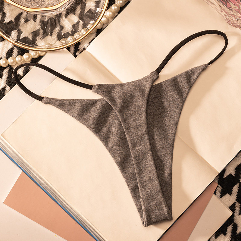 ローウエスト綿素材Tバックショーツ レディース セクシー ブ - Thong Bikini Women のレビューと価格