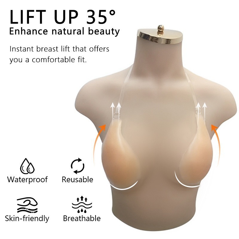1 PC 夏用目に見えないシリコンブラジャー女性用ショルダー - Silicone Bra Adhesive のレビューと価格