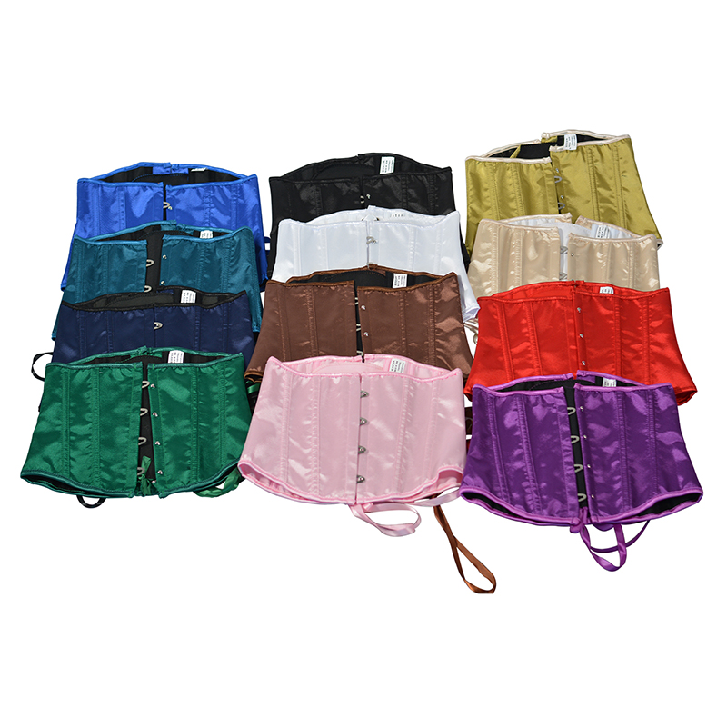 女性用サテンアンダーバストコルセット,スリミングウエストコル - Corset Waist Cinch のレビューと価格