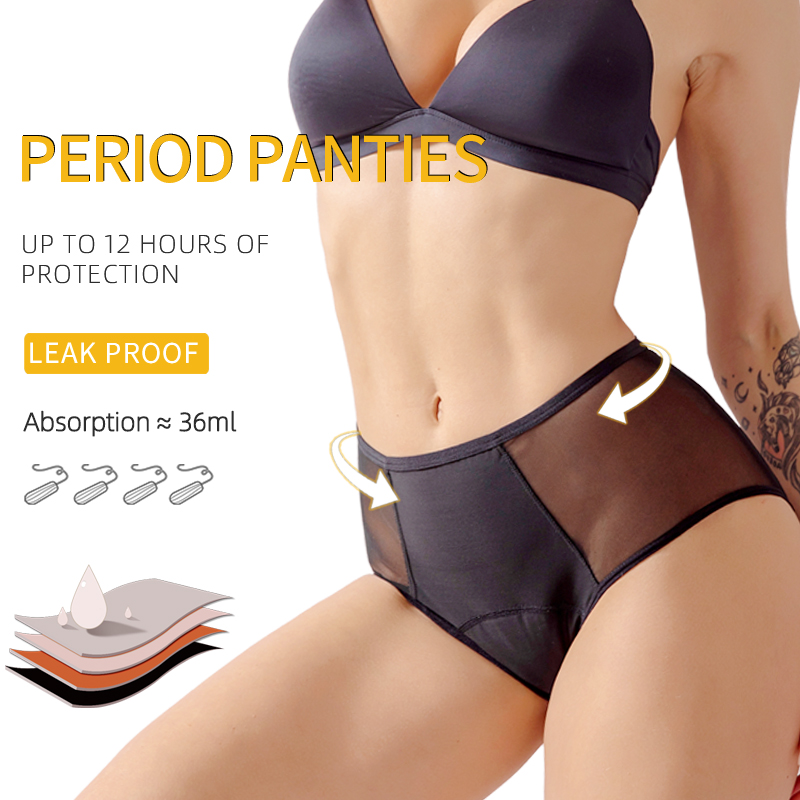 ドロップシッピング レディース ハイウエスト レース 4層構 - Period Panty Absorbent のレビューと価格