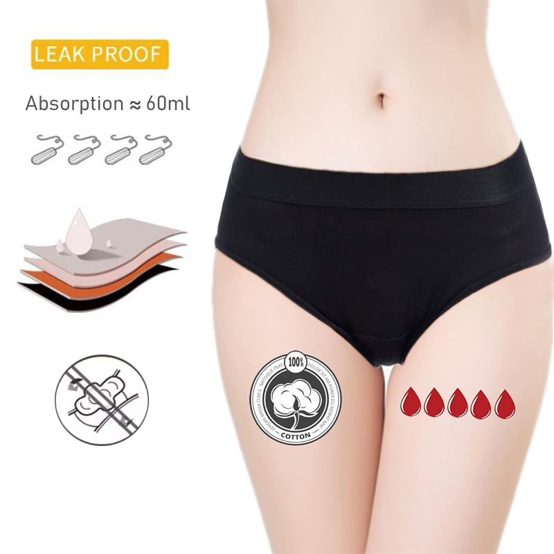 4層吸収性漏れ防止生理用パンティー女性用月経ヘビーフロー生理 - Period Panty Absorbent のレビューと価格