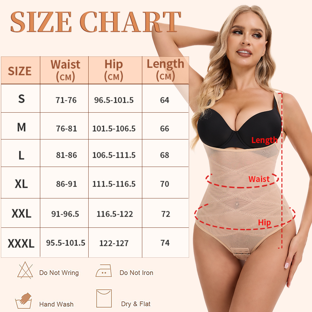 メッシュ皮ひもボディスーツシェイプウェア女性新フルボディシェ - Shapewear Bodysuit Firm のレビューと価格