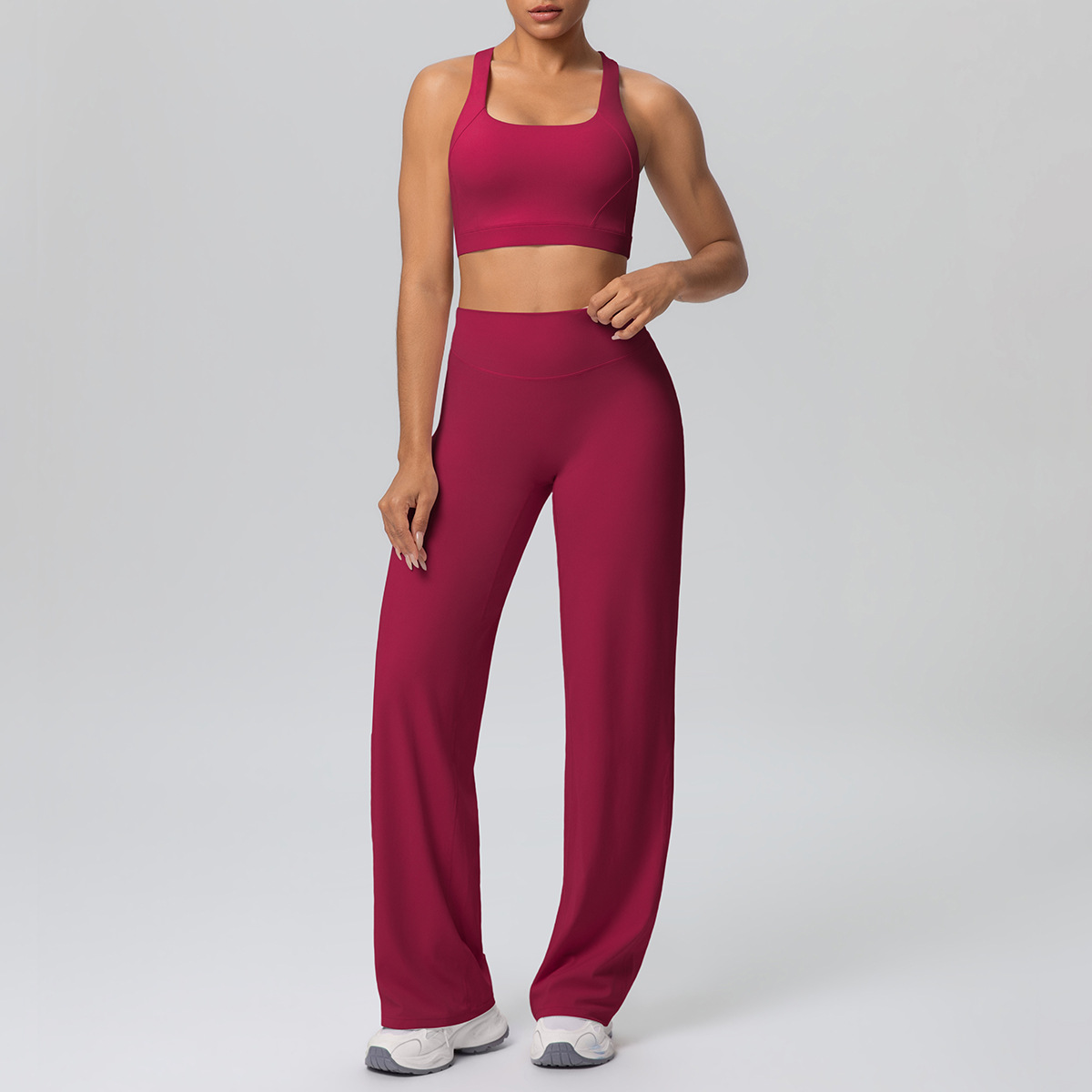 パッド入りクロスショルダーストラップヨガブラランニングスポー - Sports Bra High Impact のレビューと価格
