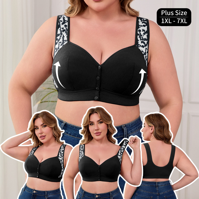 XL-7XL プラスサイズ フロントバックルブラジャー レデ - Seamless Underwear Women のレビューと価格